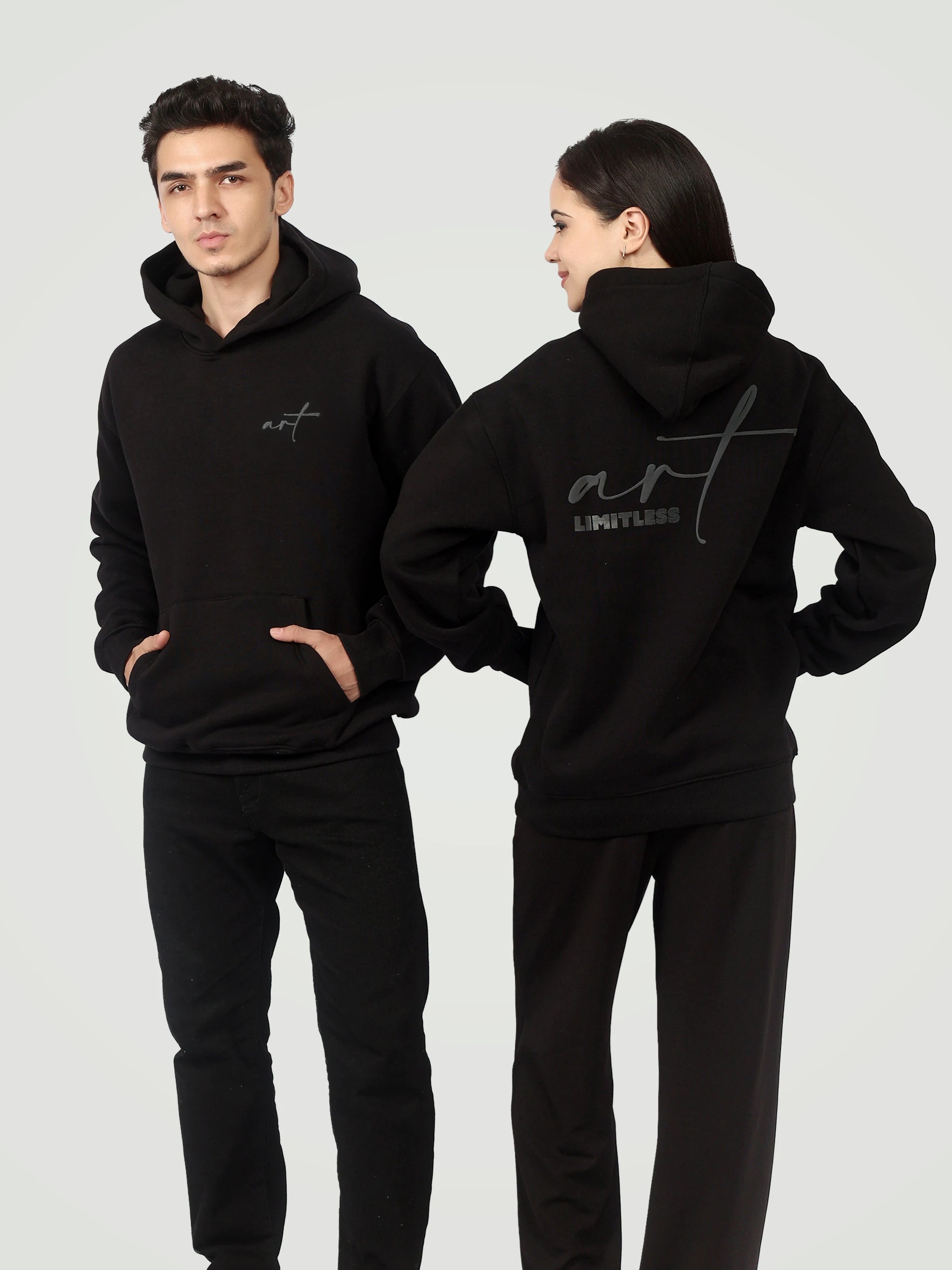 The "Limitless Art" Heavyweight Hoodie – Onyx Black