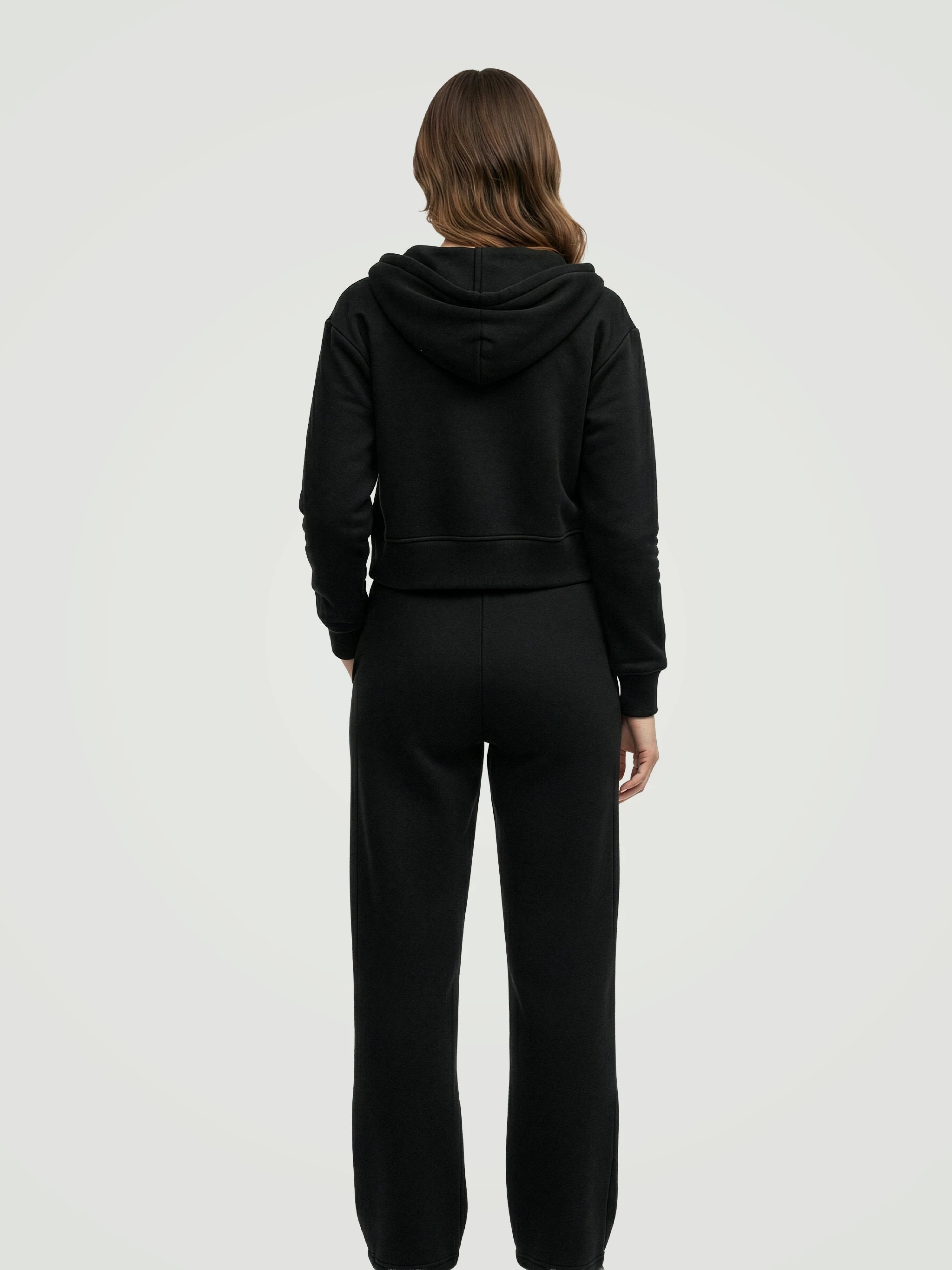 The Luxe Fleece Co-ord Set – Onyx Black