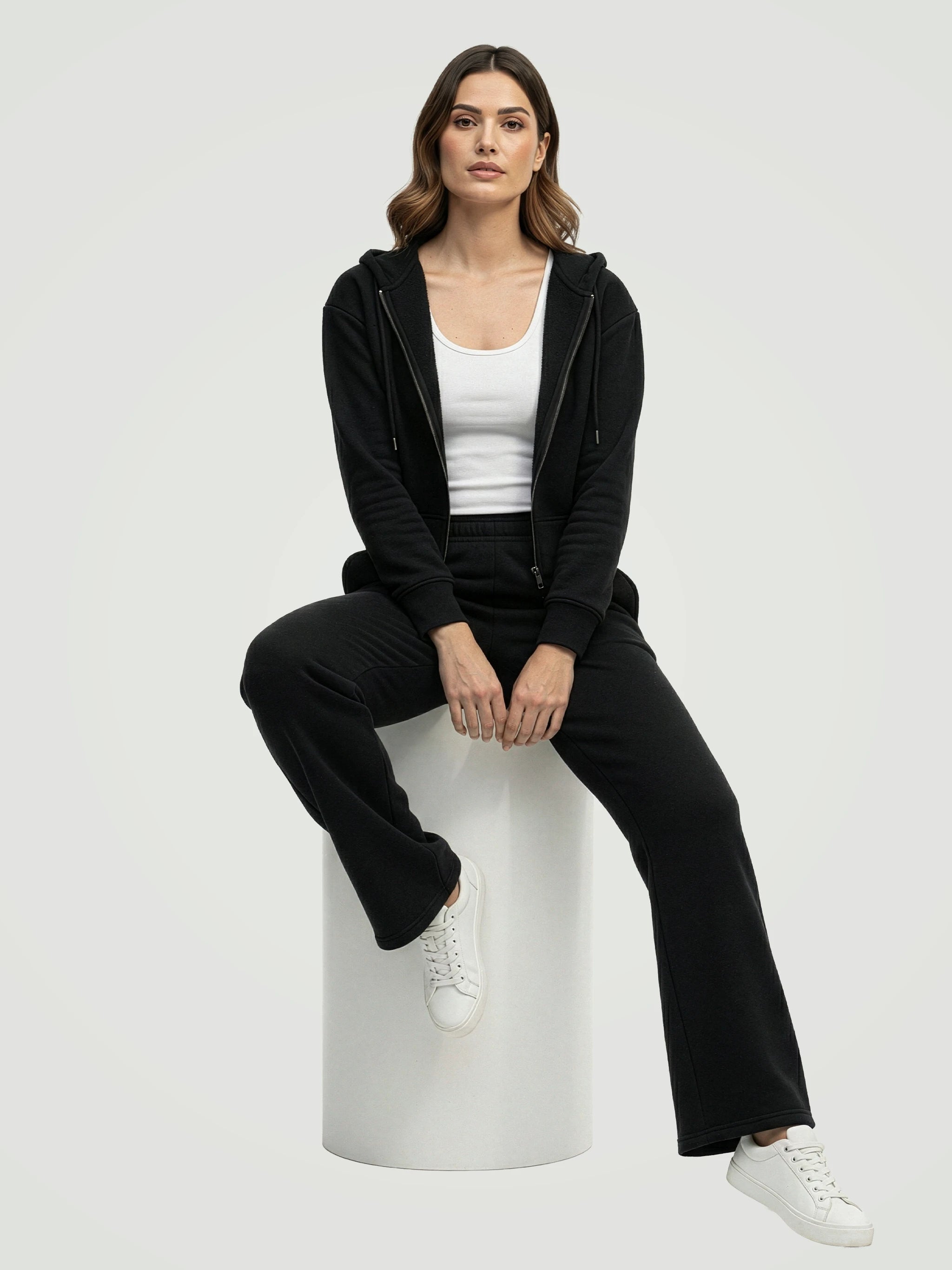 The Luxe Fleece Co-ord Set – Onyx Black