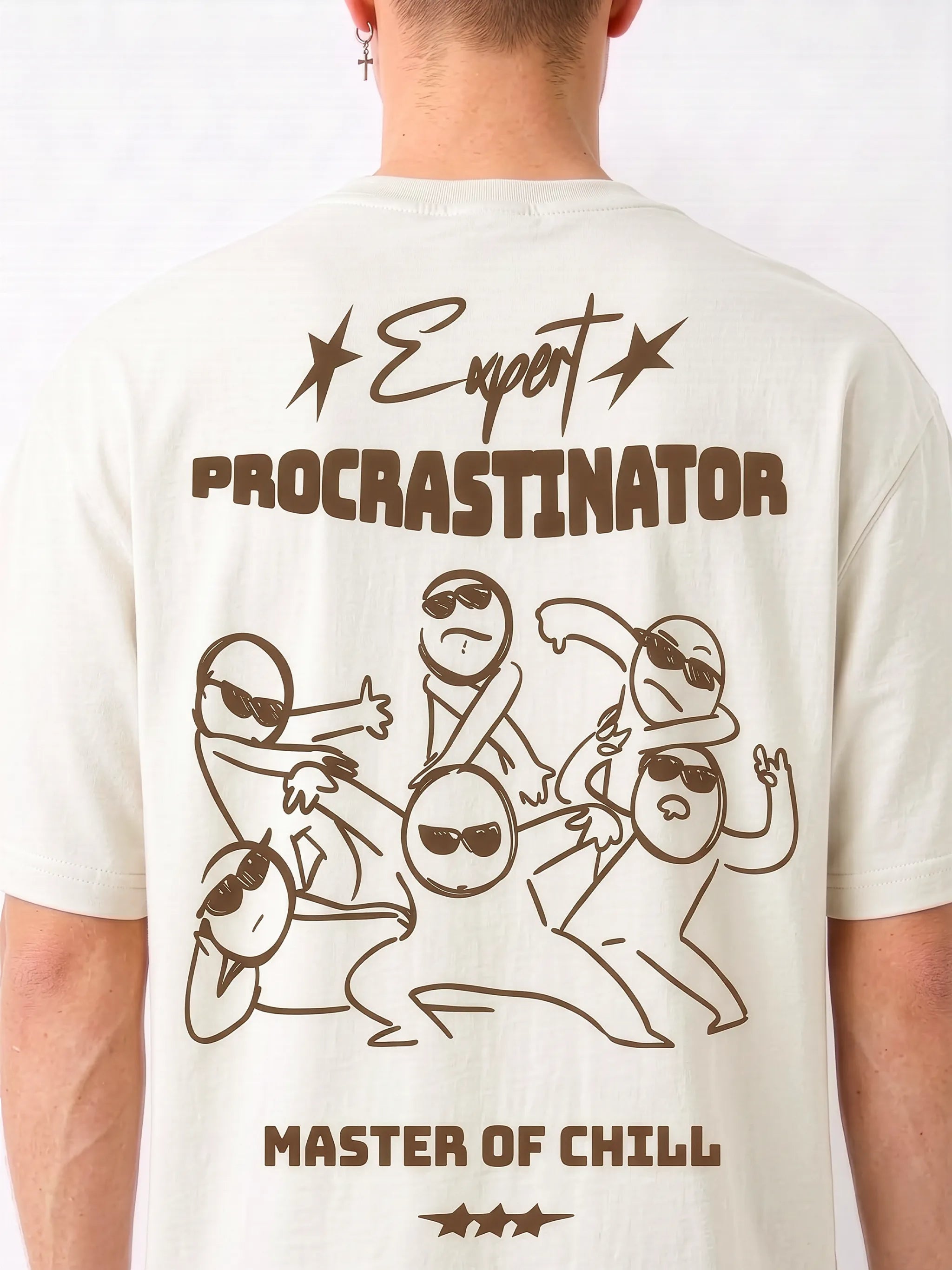 The "Master of Chill" Oversized 240 GSM Graphic T-Shirt