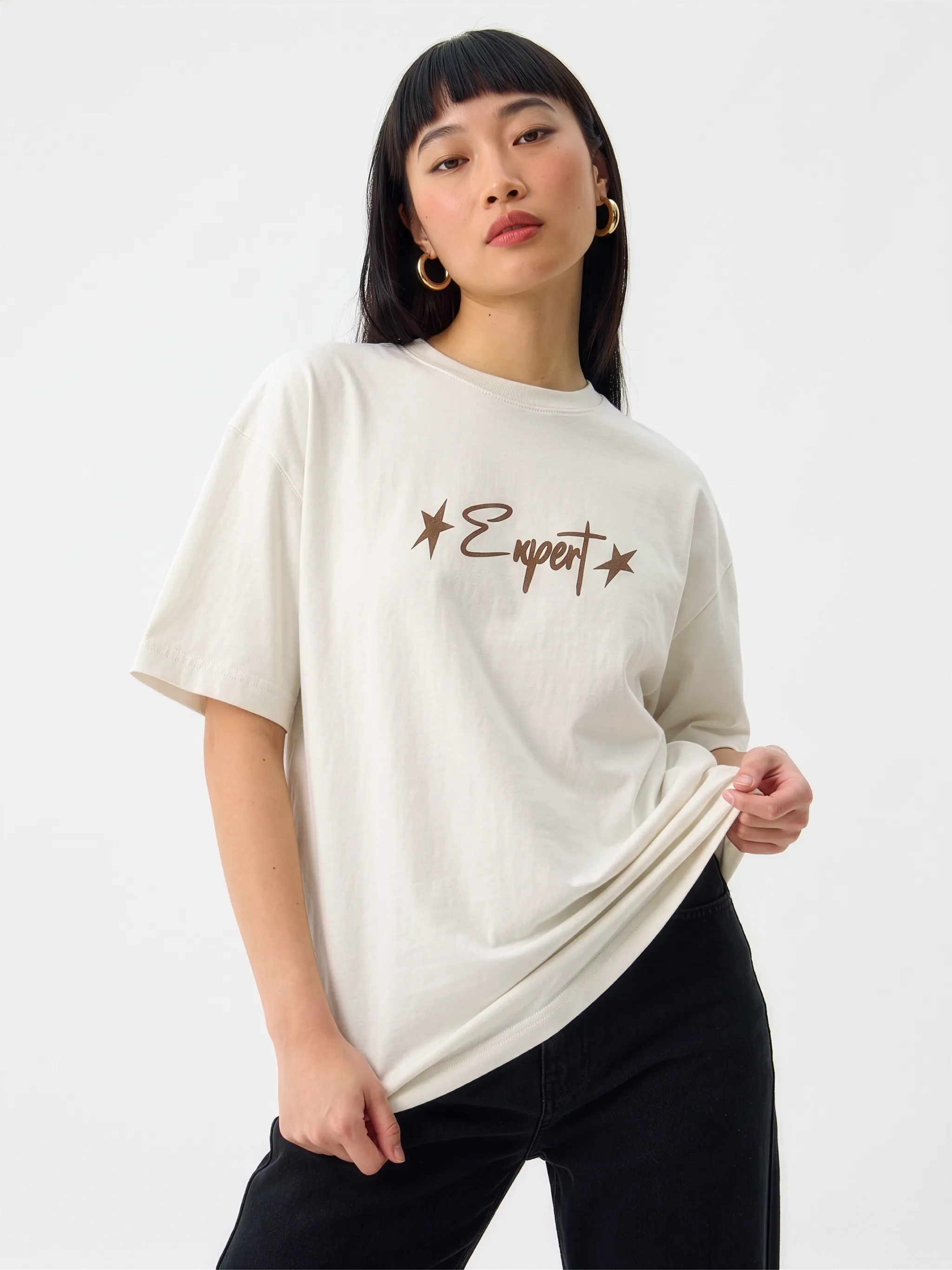 The "Expert" Heavyweight Oversized Tee–Off-White