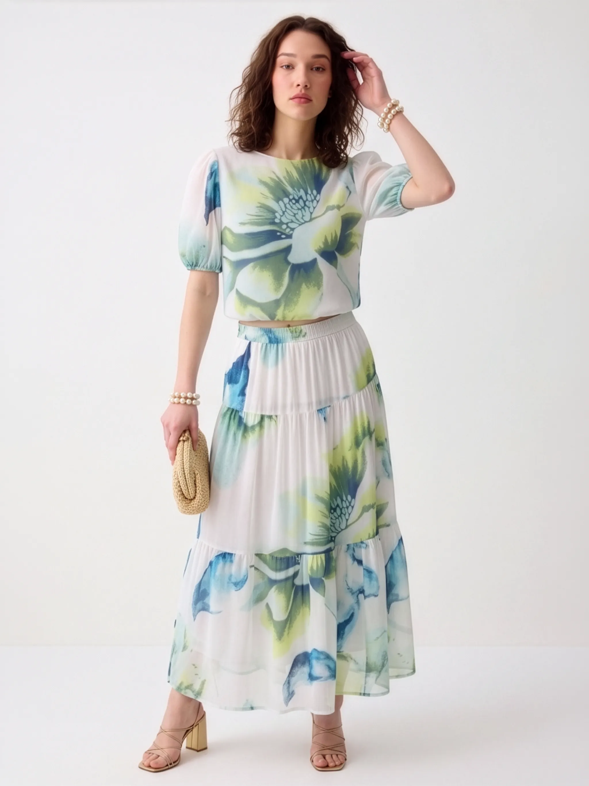 Flora Premium Georgette Floral Print Co-Ord Set