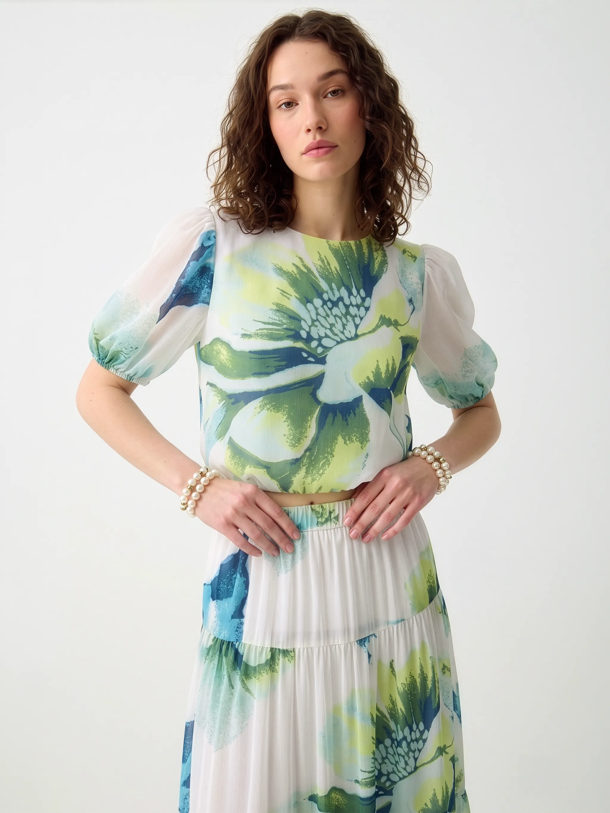 Flora Premium Georgette Floral Print Co-Ord Set
