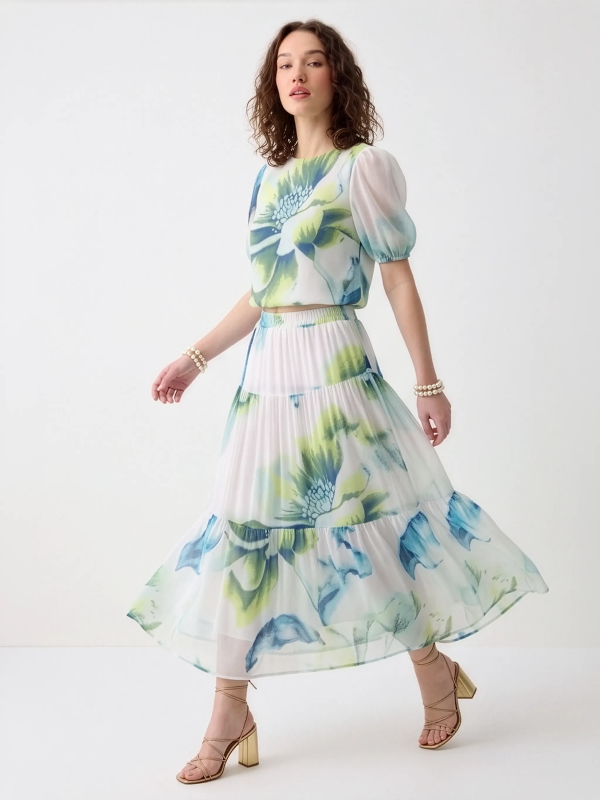 Flora Premium Georgette Floral Print Co-Ord Set