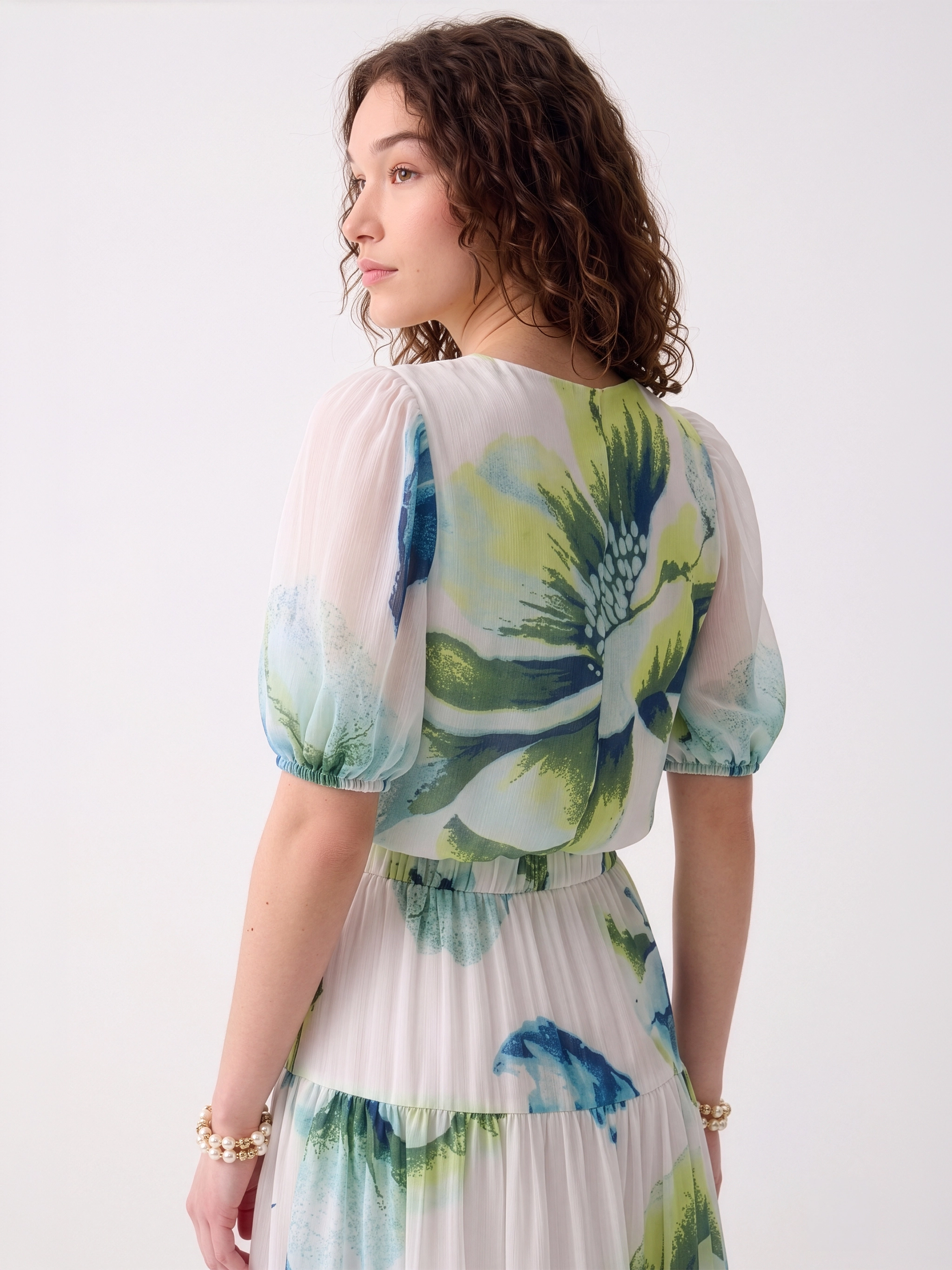 Flora Premium Georgette Floral Print Co-Ord Set for Women