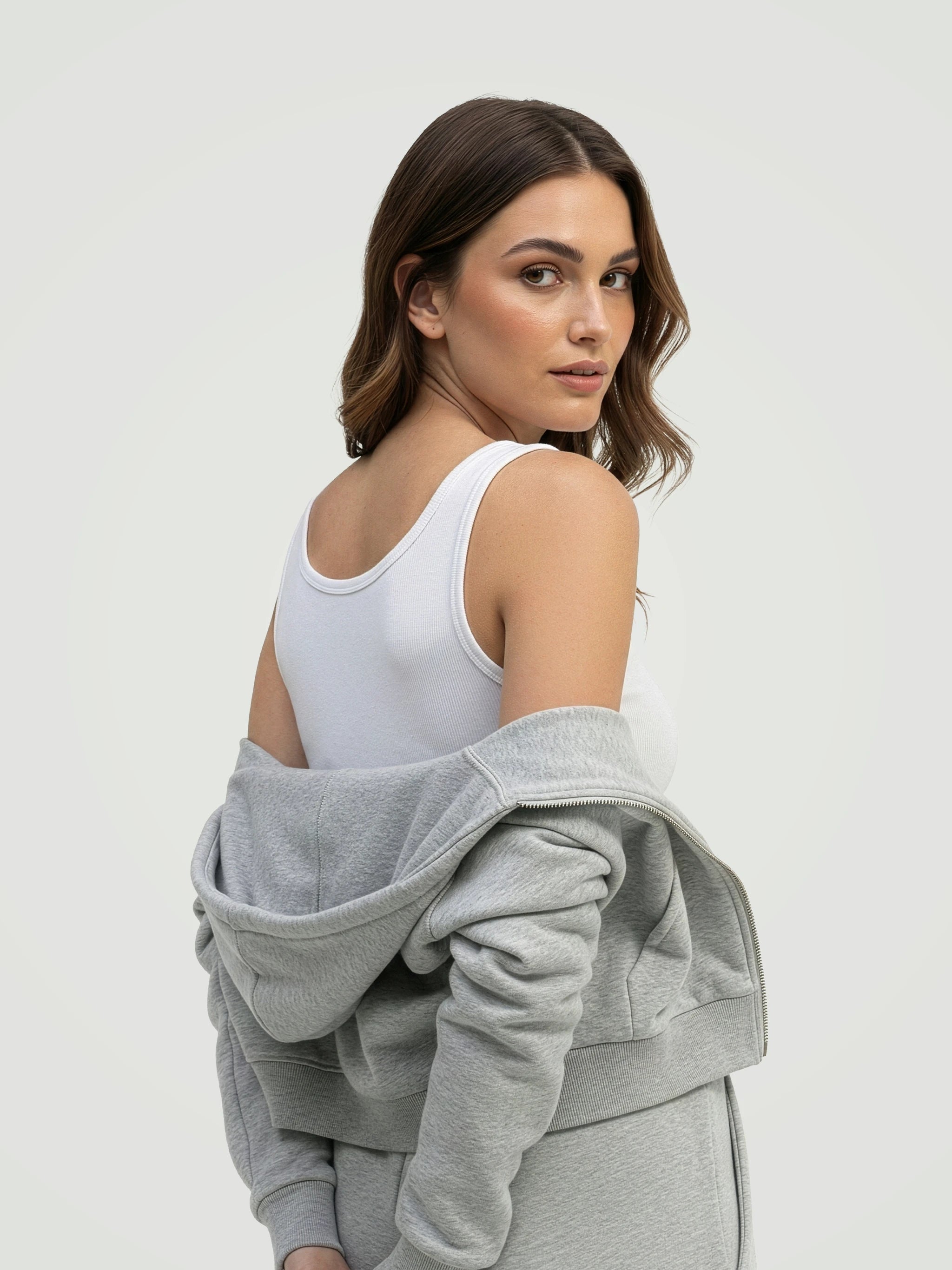 The Luxe Fleece Co-ord Set – Heather Grey