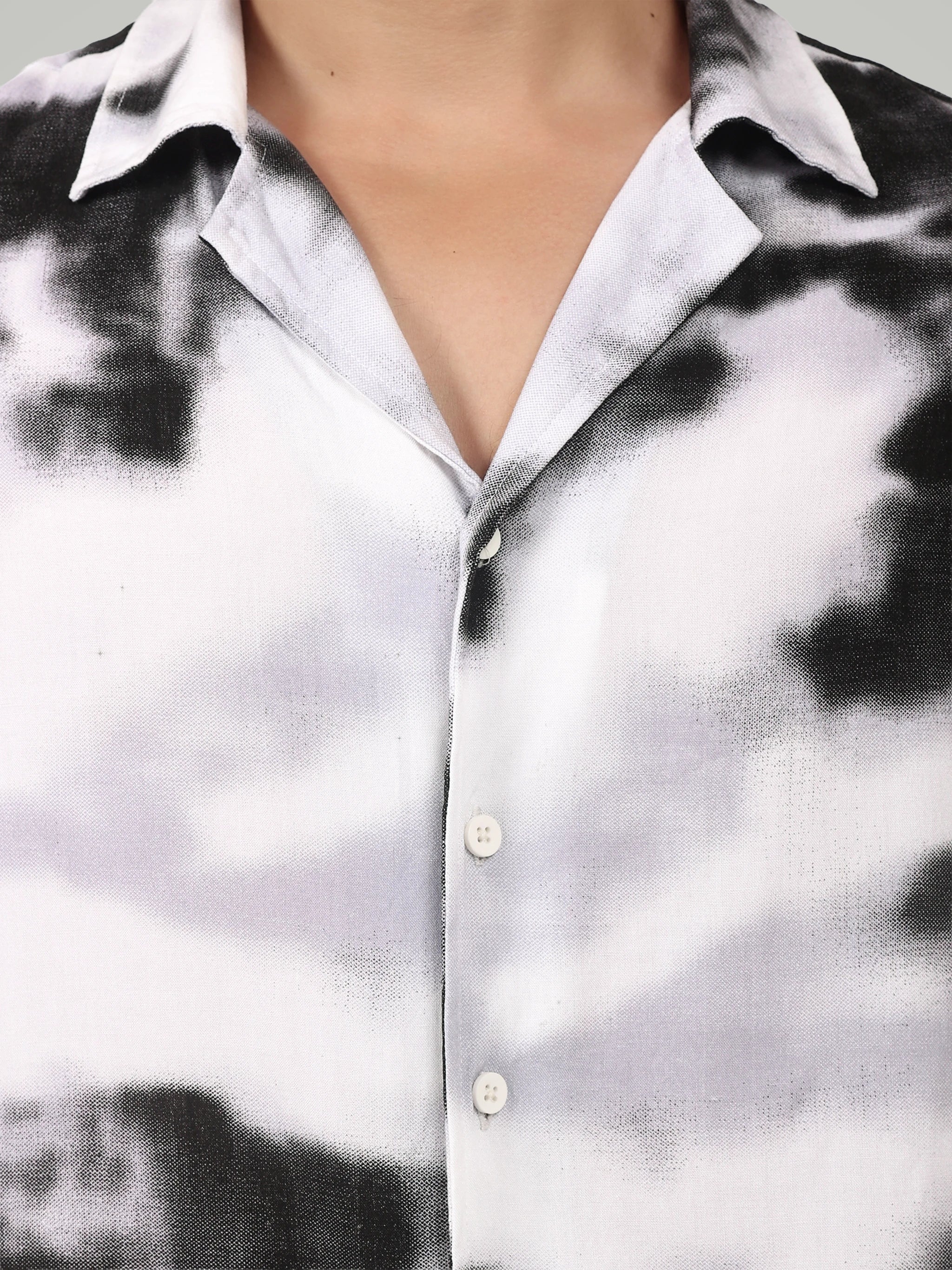 The Cloud Wash Resort Shirt – Monochrome