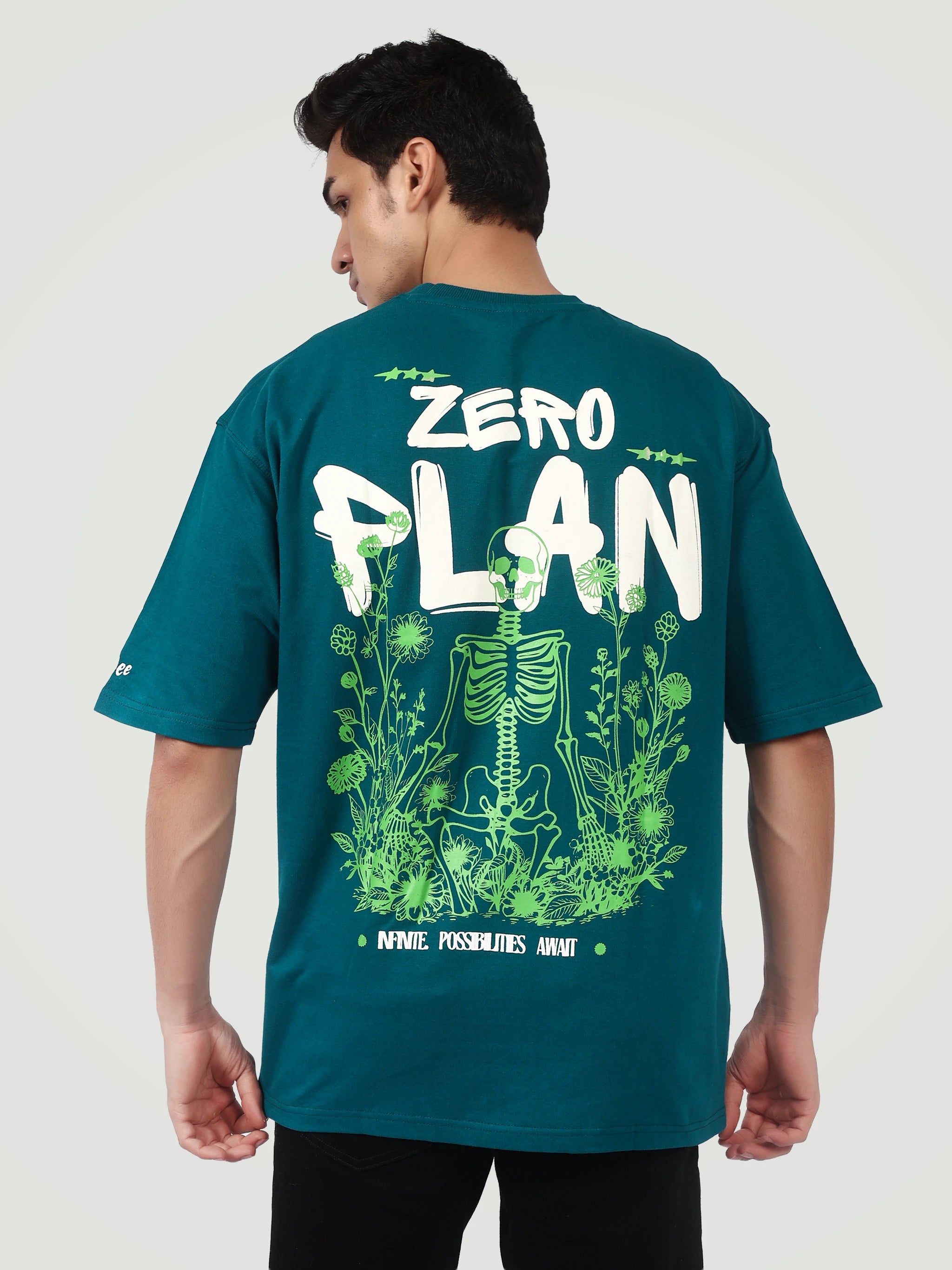 The "Zero Plan" Oversized Heavyweight Tee – Teal Green