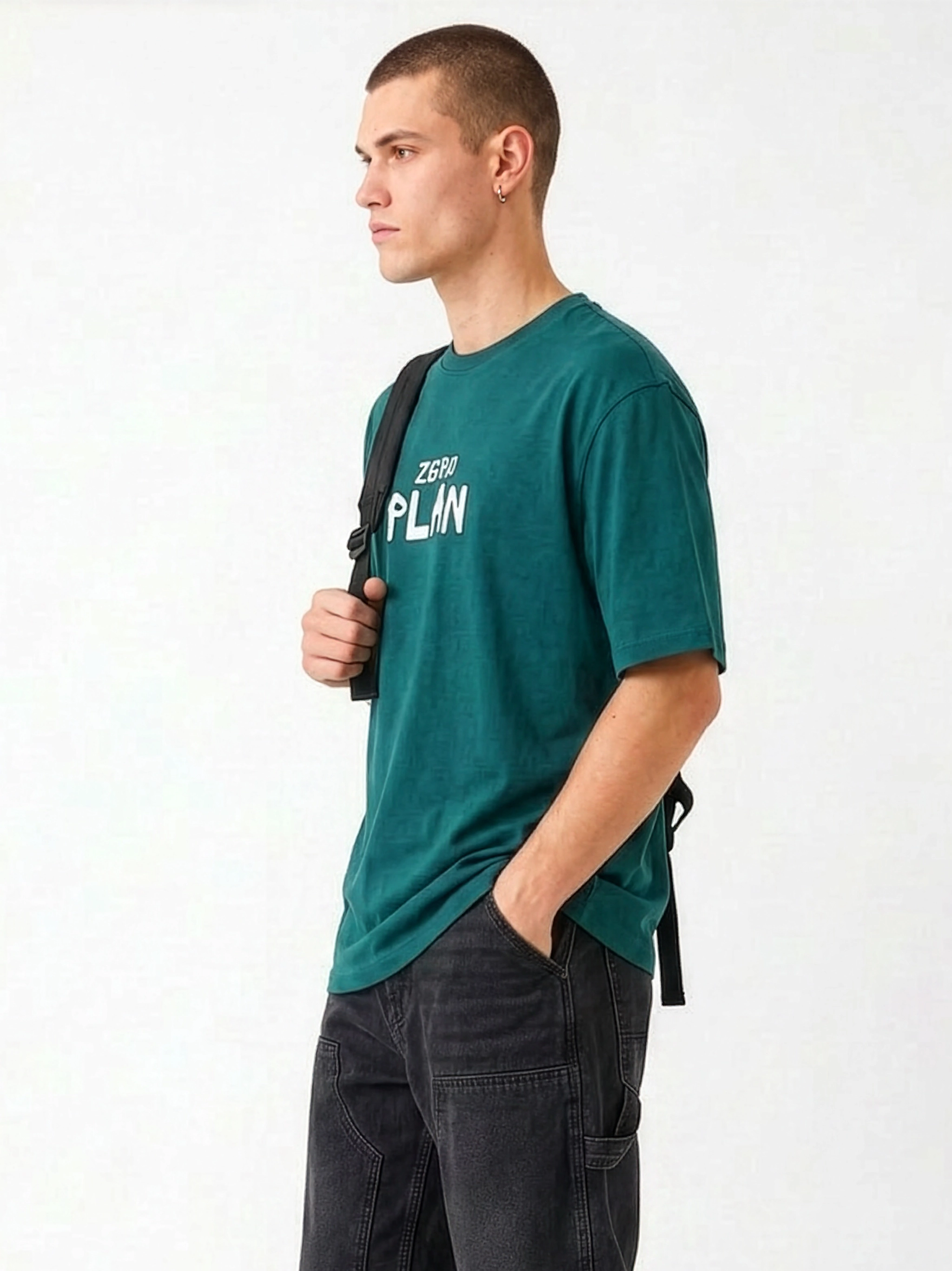 The "Zero Plan" Oversized 240 GSM Graphic T-Shirt for Men