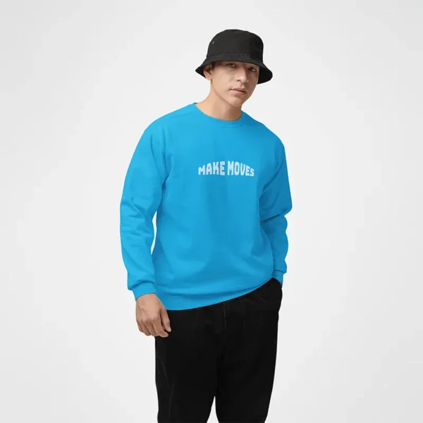 Close-up of blue sweatshirt cuff
