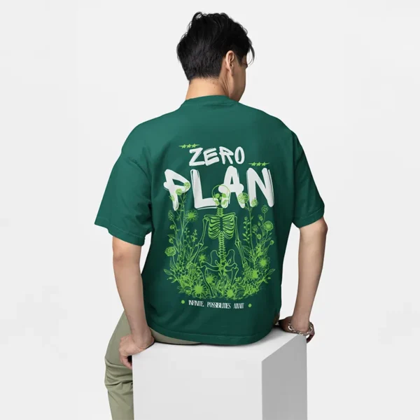 Back view of Teal Green Oversized T-Shirt – Casual and stylish